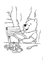 A coloring page of winnie the pooh